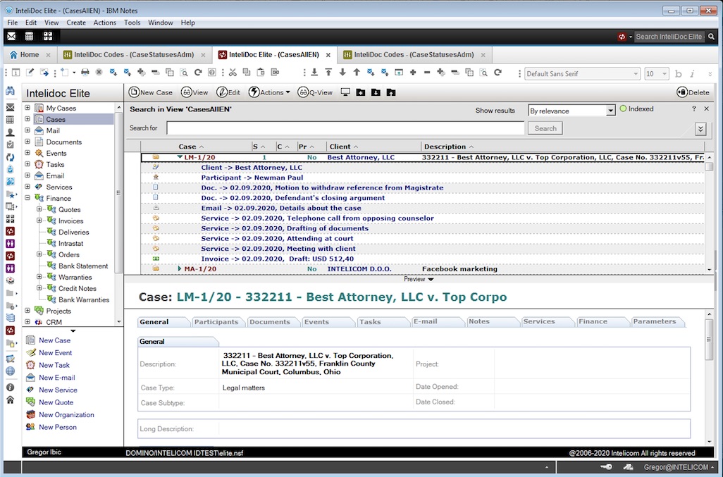 case overview