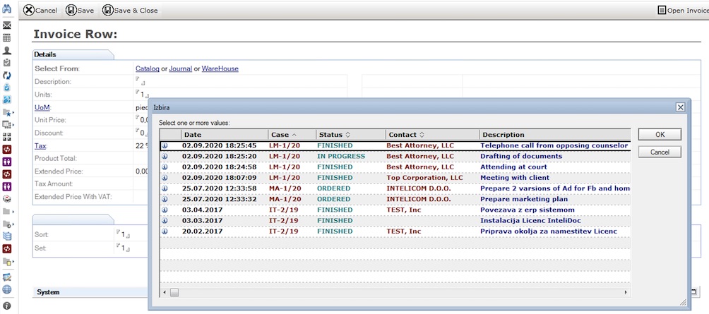 services billing